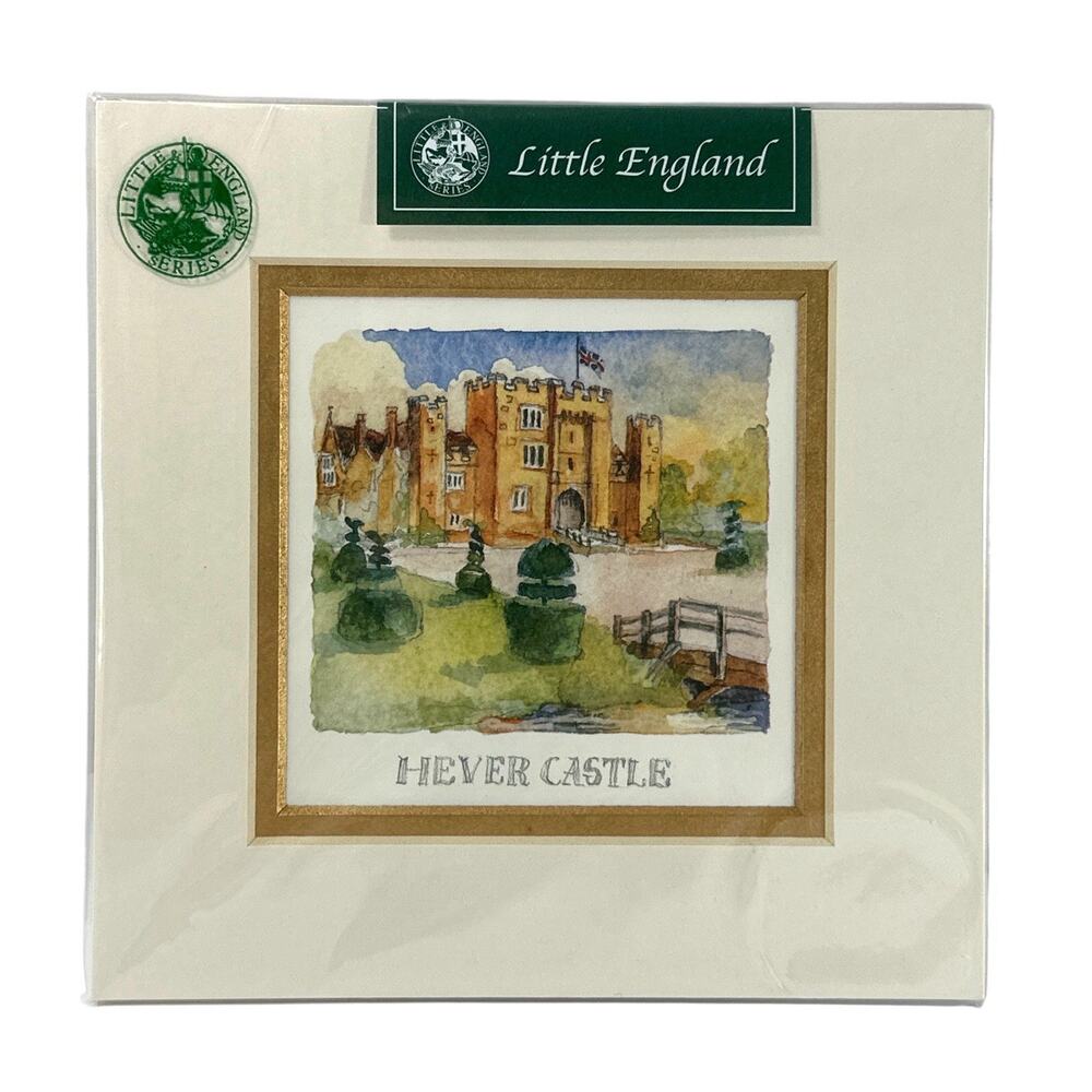 Little England Hever Castle Watercolor Art Print Temple Island England 6.5” - Picture 3 of 8